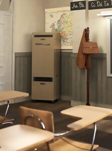 Beweglicher Luftreiniger AC550 im Klassenzimmer für Schulen mobil einsetzbar